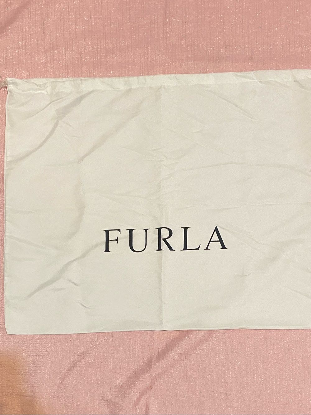 Furla White Fabric Dust Bag 19" x 23".
